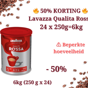 Qualita Rossa Espresso Gemalen Koffie 250g x 24=6kg