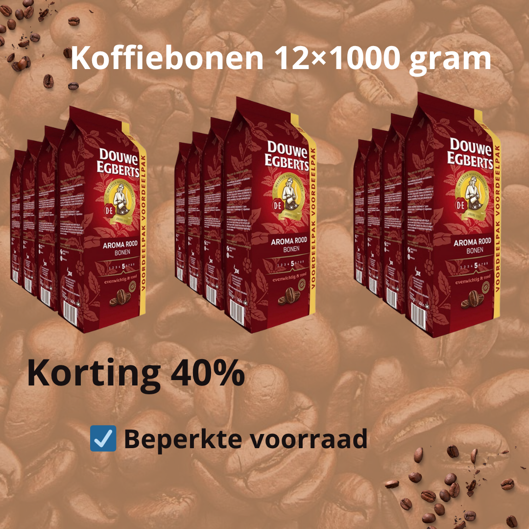 Douwe Egberts Aroma Rood Koffiebonen 12x1000 gram